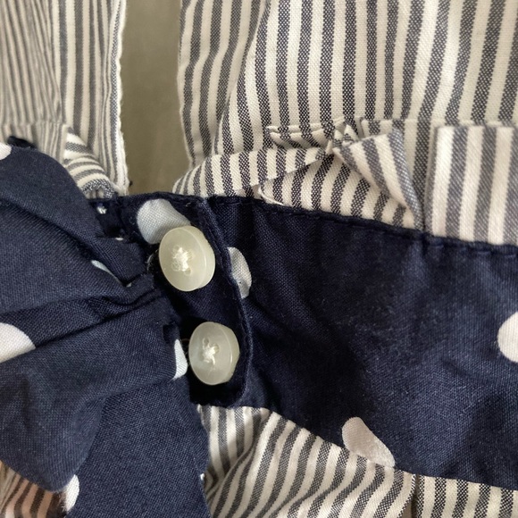 ❌SOLD OshKosh  Navy & White Striped Dress - Picture 4 of 6